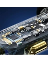 Hurtownia GSM - Automobilová nabíječka USAMS 1xUSB-C 2xUSB-A 125W rychlé nabíjení transparentní černá CC158CC01 - USA486BLK - {ean13} - Hurt
