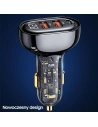 Hurtownia GSM - Automobilová nabíječka USAMS 1xUSB-C 2xUSB-A 125W rychlé nabíjení transparentní černá CC158CC01 - USA486BLK - {ean13} - Hurt
