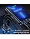 Hurtownia GSM - Automobilová nabíječka USAMS 1xUSB-C 2xUSB-A 125W rychlé nabíjení transparentní černá CC158CC01 - USA486BLK - {ean13} - Hurt