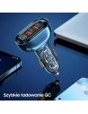 Hurtownia GSM - Automobilová nabíječka USAMS 1xUSB-C 2xUSB-A 125W rychlé nabíjení transparentní černá CC158CC01 - USA486BLK - {ean13} - Hurt