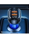 Hurtownia GSM - Automobilová nabíječka USAMS 1xUSB-C 2xUSB-A 125W rychlé nabíjení transparentní černá CC158CC01 - USA486BLK - {ean13} - Hurt
