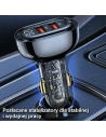 Hurtownia GSM - Automobilová nabíječka USAMS 1xUSB-C 2xUSB-A 125W rychlé nabíjení transparentní černá CC158CC01 - USA486BLK - {ean13} - Hurt