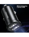 Wholesale USAMS Car Charger 2xUSB 2,4A Mini black CC114TC01 (US-CC114) - USA490BLK - {ean13} - Hurt