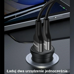 Hurtownia GSM - Ładowarka samochodowa USAMS Mini 2xUSB 2,4A czarny/black CC114TC01 - USA490BLK - {ean13} - Hurt