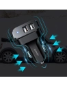 Wholesale USAMS Car Charger 2xUSB C13 2,1A 3in1 (microUSB/USB-C/Lightning) black NTU35YTSC13TZ - USA494BLK - {ean13} - Hurt