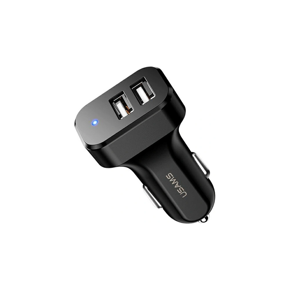 Wholesale USAMS Car Charger 2xUSB C13 2,1A black CC87TC01 - USA498BLK - {ean13} - Hurt