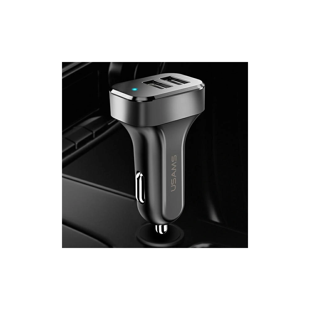 Wholesale USAMS Car Charger 2xUSB C13 2,1A black CC87TC01 - USA498BLK - {ean13} - Hurt