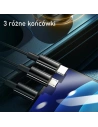 Hurtownia GSM - Autonabíječka USAMS C22 2xUSB + kabely 3w1 (lightning+microUSB+USB-C) černá/black CC119TC01 - USA503BLK - {ean13} - Hurt