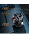 Wholesale USAMS Car Charger 2xUSB+ kable 3in1 C22 (Lightning+microUSB+USB-C) black CC119TC01 (US-CC119) - USA503BLK - {ean13} - Hurt