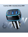 Wholesale USAMS Car Charger 2xUSB+1xUSB-C C24 80W Fast Charge white CC126TC02 (US-CC126) - USA504WHT - {ean13} - Hurt