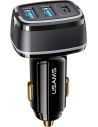USAMS Car Charger 2xUSB+1xUSB-C C24 80W Fast Charge black CC126TC01 (US-CC126)