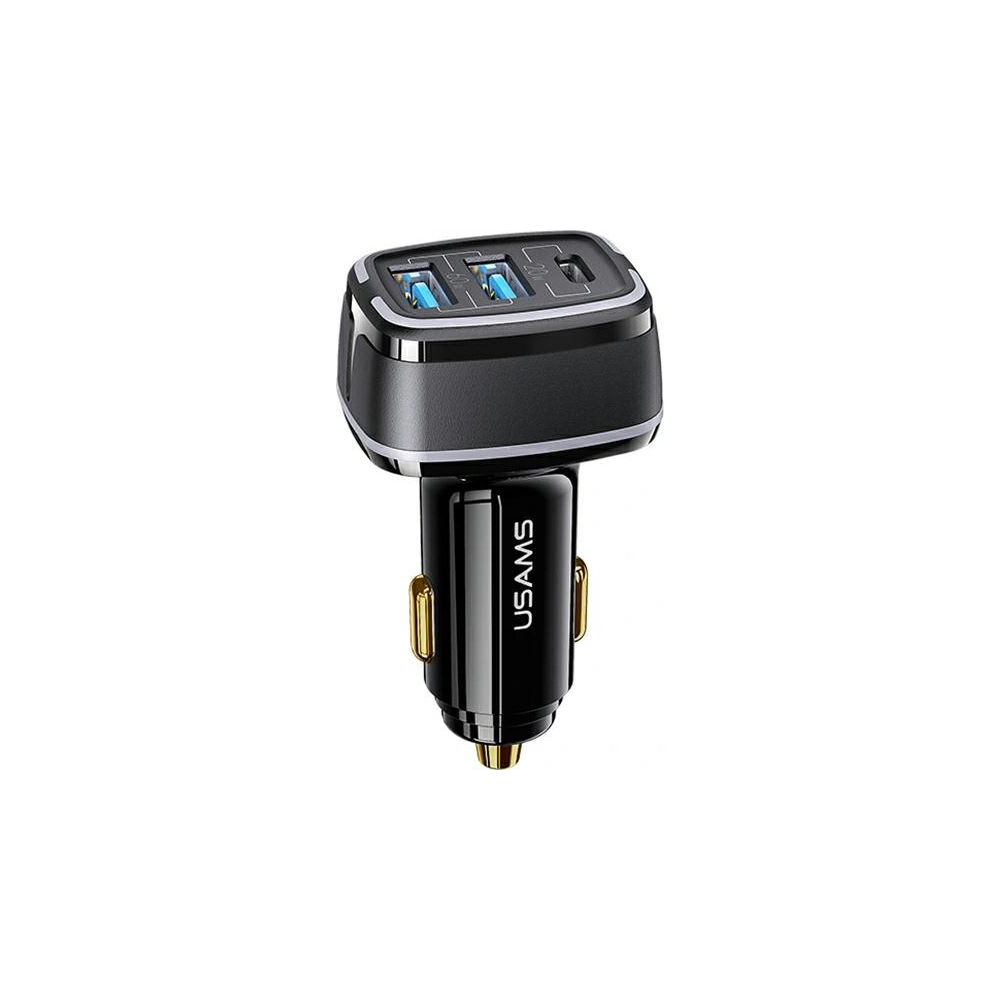 Hurtownia GSM - Automobilový nabíječ USAMS C24 2xUSB+1xUSB-C 80W Rychlé nabíjení černý/black CC126TC01 - USA505BLK - {ean13} - Hurt