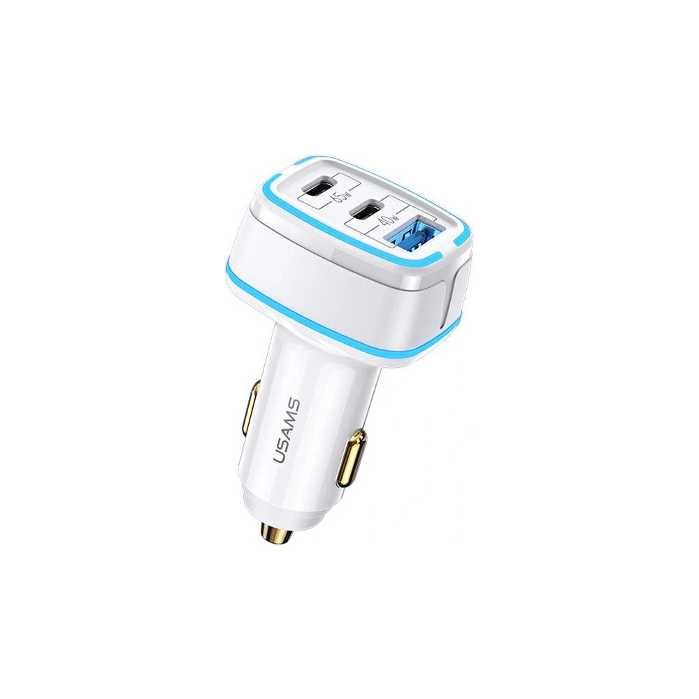 Hurtownia GSM - Automobilní nabíječka USAMS C24 2xUSB-C+1xUSB 105W Rychlé nabíjení bílá/white CC141TC02 - USA506WHT - {ean13} - Hurt