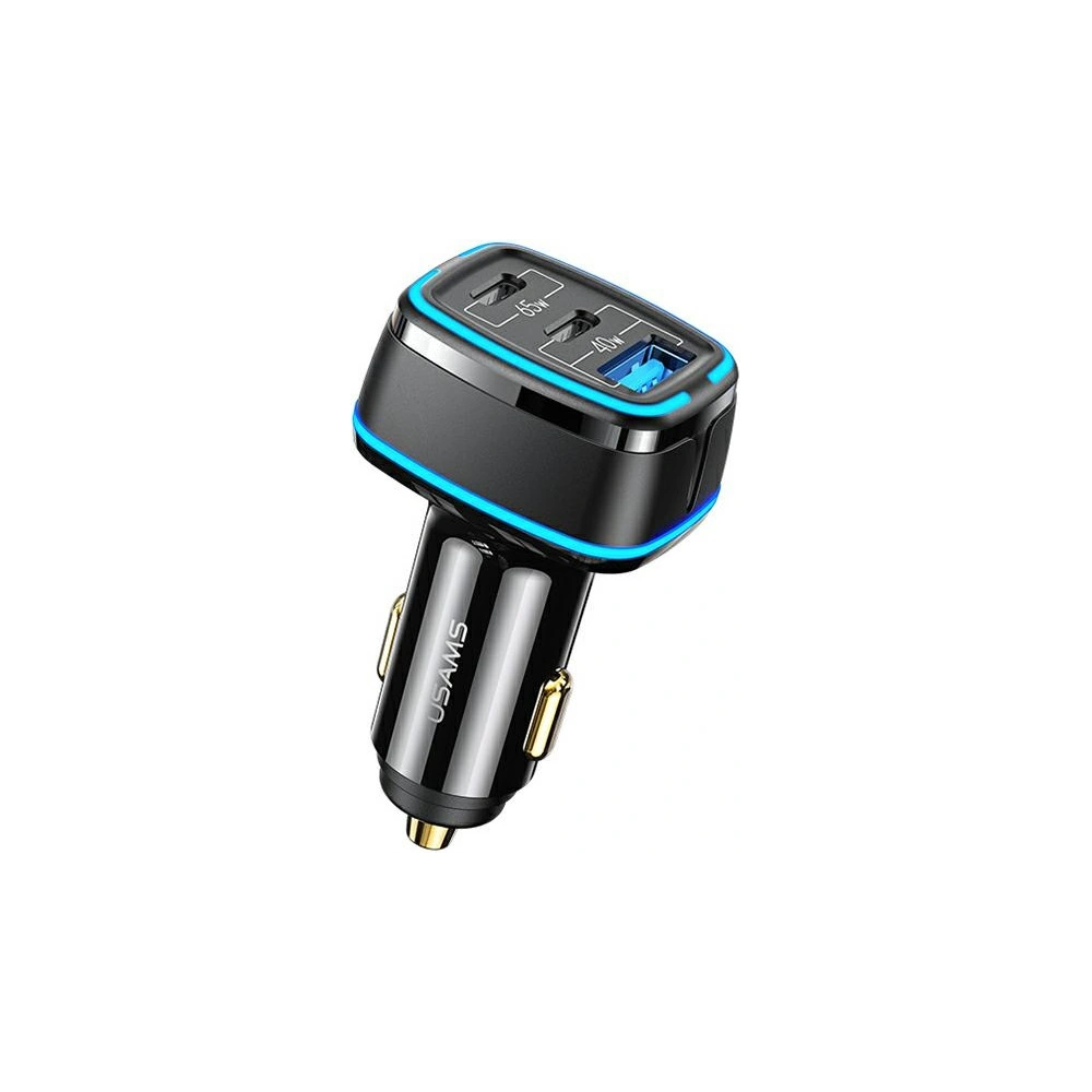 Hurtownia GSM - Ładowarka samochodowa USAMS C24 2xUSB-C+1xUSB 105W Fast Charge czarny/black CC141TC01 - USA507BLK - {ean13} - Hurt