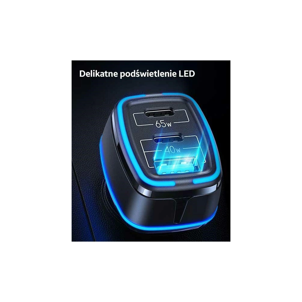 Hurtownia GSM - Ładowarka samochodowa USAMS C24 2xUSB-C+1xUSB 105W Fast Charge czarny/black CC141TC01 - USA507BLK - {ean13} - Hurt