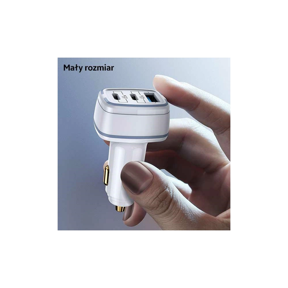 Hurtownia GSM - Ładowarka samochodowa USAMS C24 2xUSB-C+1xUSB 105W Fast Charge czarny/black CC141TC01 - USA507BLK - {ean13} - Hurt