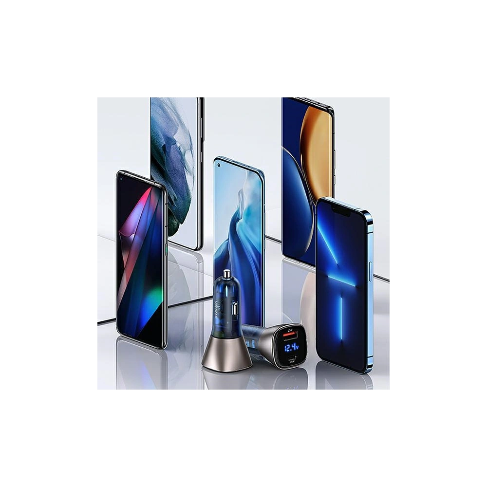 Hurtownia GSM - Auto nabíječka USAMS C29 72W USB-A/USB-C Rychlé nabíjení jasně zlatá/light gold CC155CC01 - USA510GLD - {ean13} - Hurt