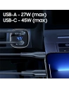 Hurtownia GSM - Ładowarka samochodowa USAMS C29 72W USB-A/USB-C Fast Charge jasno złoty/light gold CC155CC01 - USA510GLD - {ean13} - Hurt
