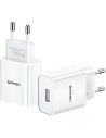 Ładowarka sieciowa USAMS T18 1xUSB 2,1A biały/white Fast Charging CC075TC01