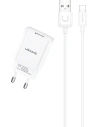 Ładowarka sieciowa USAMS T21 1xUSB lightning biały/white 2,1A Fast Charging T21OCLN01