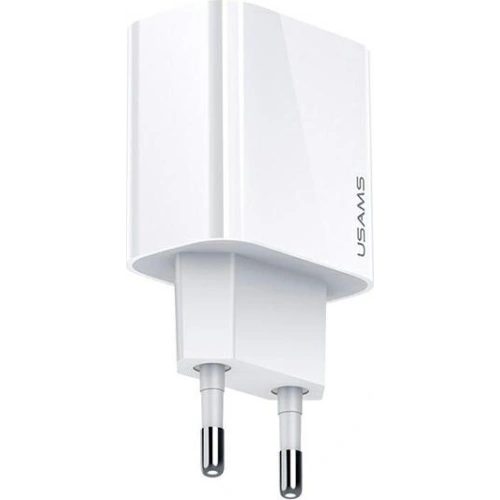 Ładowarka sieciowa USAMS T34 1xUSB-C 20W 5V-3A PD3.0 Fast Charging biały/white CC118TC01