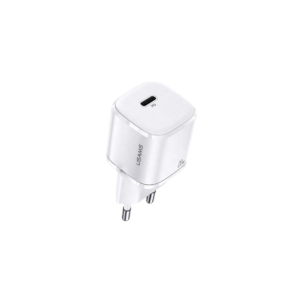 Hurtownia GSM - Síťová nabíječka USAMS T36 mini 1xUSB-C 20W PD3.0 Rychlé nabíjení bílá/white CC124TC02 - USA526WHT - {ean13} - Hurt