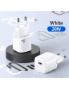 Hurtownia GSM - Ładowarka sieciowa USAMS T36 mini 1xUSB-C 20W PD3.0 Fast Charging biały/white CC124TC02 - USA526WHT - {ean13} - Hurt