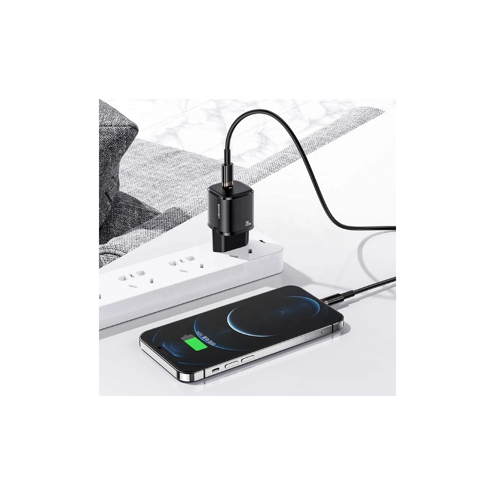 Hurtownia GSM - Síťová nabíječka USAMS T36 mini 1xUSB-C 20W PD3.0 Rychlé nabíjení bílá/white CC124TC02 - USA526WHT - {ean13} - Hurt