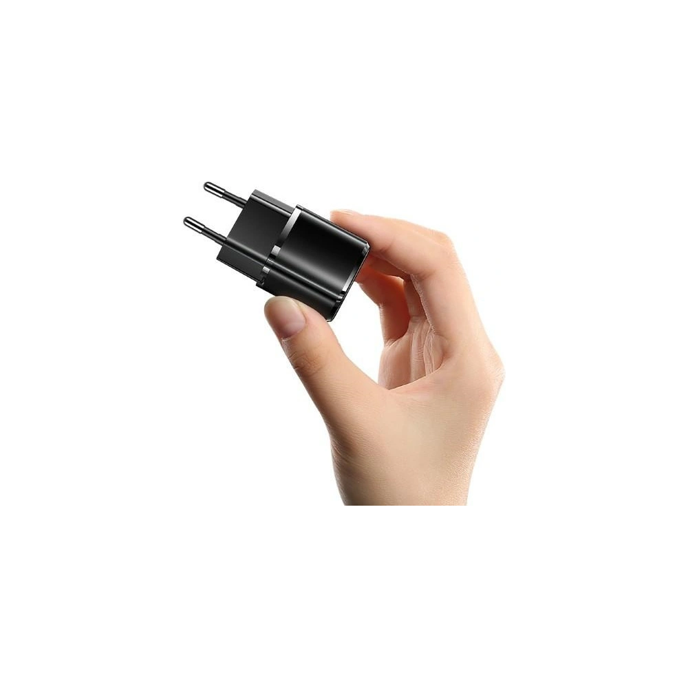 Wholesale USAMS Wall Charger 1xUSB-C T36 mini 20W PD3.0 Fast Charging black CC124TC01 (US-CC124) - USA527BLK - {ean13} - Hurt