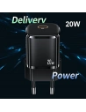 Wholesale USAMS Wall Charger 1xUSB-C T36 mini 20W + cable USB-C-Lightning black PD3.0 Fast Charging XFKXLOGTL01 (US-CC124+US-SJ484) - USA529BLK - {ean13} - Hurt