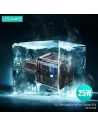 Wholesale USAMS Wall Charger 1xUSB-C T42 mini 25W Super SI PD3.0 Fast Charging + cable U43 USB-C/USB-C black YJXLOGTC01 (USAMS-YJ) - USA535BLK - {ean13} - Hurt