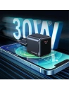Hurtownia GSM - Ładowarka sieciowa USAMS T45 1xUSB-C 30W PD3.0 +QC3.0 Fast Charging +kabel U63 USB-C/Lightning czarny/black UXTZH01 - USA537BLK - {ean13} - Hurt