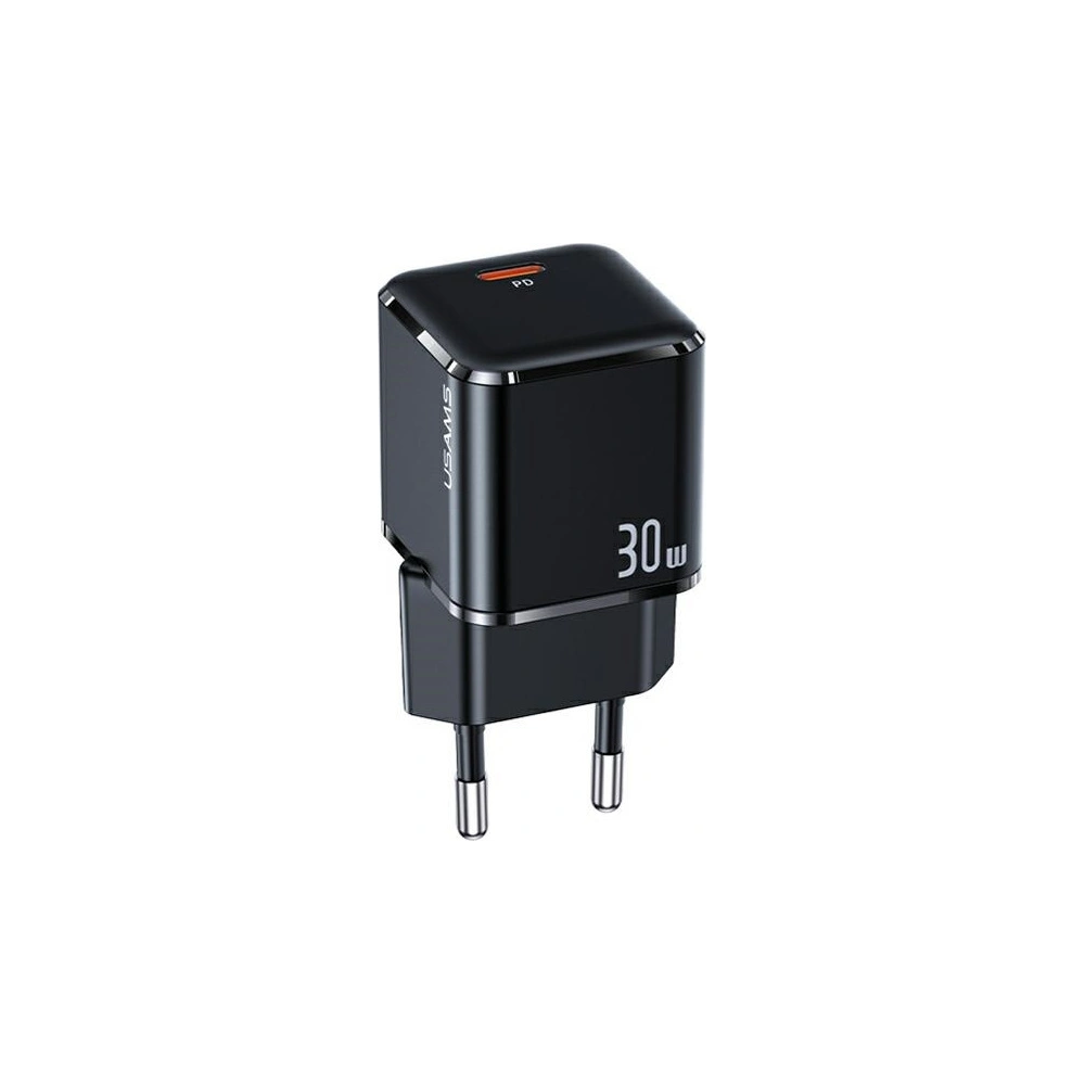 Hurtownia GSM - Ładowarka sieciowa USAMS T45 mini 1xUSB-C 30W PD3.0 Fast Charging czarny/black CC148TC01 - USA539BLK - {ean13} - Hurt