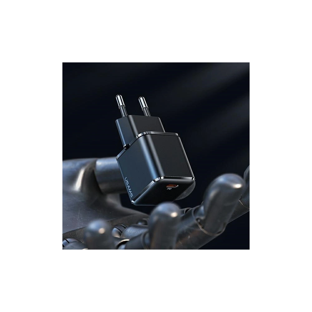 Hurtownia GSM - Ładowarka sieciowa USAMS T45 mini 1xUSB-C 30W PD3.0 Fast Charging czarny/black CC148TC01 - USA539BLK - {ean13} - Hurt