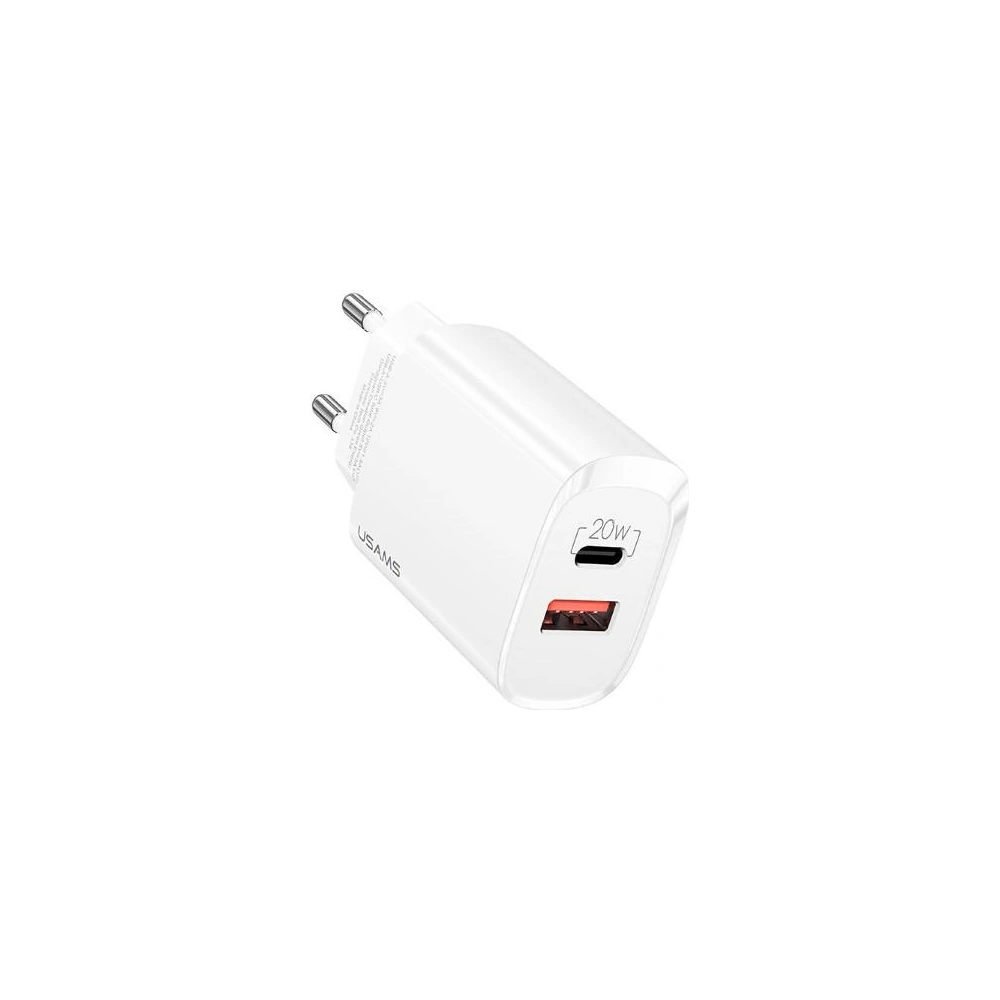 Hurtownia GSM - Nabíječka USAMS T35 1xUSB-C+1xUSB 20W PD3.0 +QC3.0 rychlé nabíjení bílá/white CC121TC01 - USA540WHT - {ean13} - Hurt