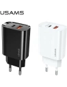 Hurtownia GSM - Ładowarka sieciowa USAMS T35 1xUSB-C+1xUSB 20W PD3.0 +QC3.0 Fast Charging biały/white CC121TC01 - USA540WHT - {ean13} - Hurt