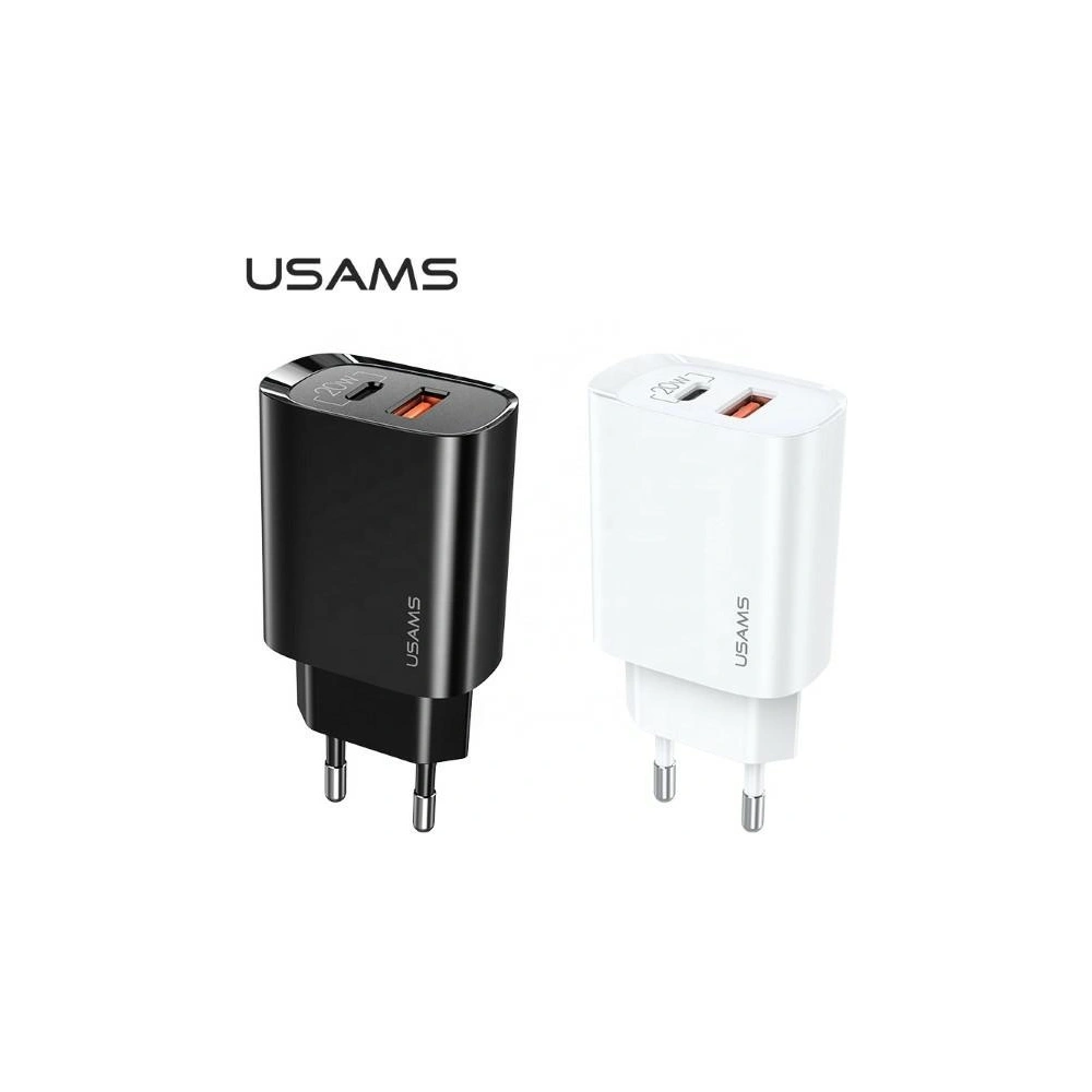 Hurtownia GSM - Nabíječka USAMS T35 1xUSB-C+1xUSB 20W PD3.0 +QC3.0 rychlé nabíjení bílá/white CC121TC01 - USA540WHT - {ean13} - Hurt