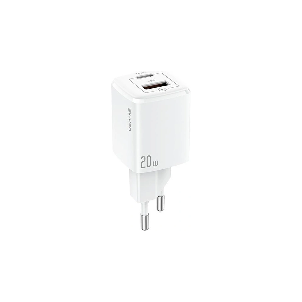 Hurtownia GSM - Síťová nabíječka USAMS T37 1xUSB-C+1xUSB 20W Super SI PD3.0 +QC3.0 Rychlé nabíjení bílá/white CC128TC02 - USA542WHT - {ean13} - Hurt