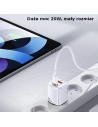 Hurtownia GSM - Ładowarka sieciowa USAMS T37 1xUSB-C+1xUSB 20W Super SI PD3.0 +QC3.0 Fast Charging biały/white CC128TC02 - USA542WHT - {ean13} - Hurt