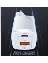 Hurtownia GSM - Ładowarka sieciowa USAMS T37 1xUSB-C+1xUSB 20W Super SI PD3.0 +QC3.0 Fast Charging biały/white CC128TC02 - USA542WHT - {ean13} - Hurt