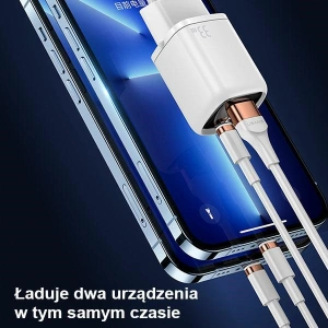 Ładowarka sieciowa USAMS T46 1xUSB-C+1xUSB 33W PD3.0 +QC3.0 Fast Charging czarny/black CC152TC01