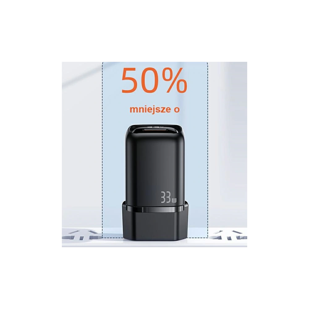 Hurtownia GSM - Síťová nabíječka USAMS T46 1xUSB-C+1xUSB 33W PD3.0 +QC3.0 Rychlé nabíjení černá/black CC152TC01 - USA547BLK - {ean13} - Hurt