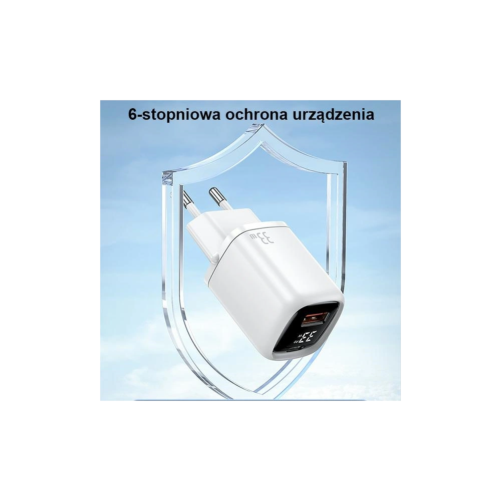 Hurtownia GSM - Síťová nabíječka USAMS T46 1xUSB-C+1xUSB 33W PD3.0 +QC3.0 Rychlé nabíjení černá/black CC152TC01 - USA547BLK - {ean13} - Hurt