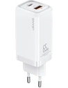 Síťová nabíječka USAMS T47 1xUSB-C+1xUSB 65W PD Rychlé nabíjení Super Si bílá/white CC153TC02
