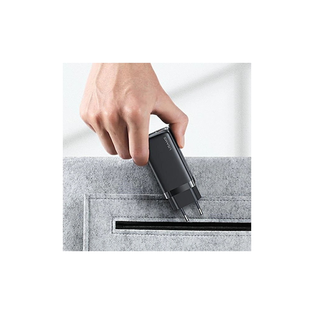 Hurtownia GSM - Síťová nabíječka USAMS T47 1xUSB-C+1xUSB 65W PD Rychlé nabíjení Super Si bílá/white CC153TC02 - USA550WHT - {ean13} - Hurt