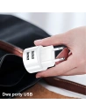 Hurtownia GSM - Ładowarka sieciowa USAMS T20 2xUSB 2,1A 3w1 (lightning+microUSB+USB-C) biały/white round Fast Charging XTXLOGT203101 - USA555WHT - {ean13} - Hurt