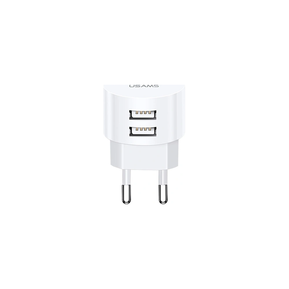 Hurtownia GSM - Ładowarka sieciowa USAMS T20 2xUSB 2,1A round biały/white Fast Charging CC80TC01 - USA558WHT - {ean13} - Hurt