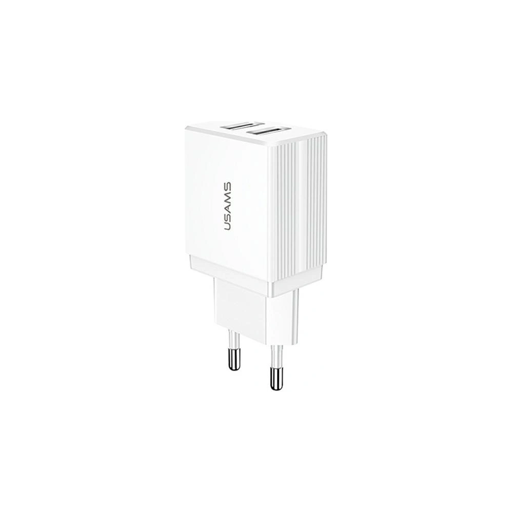 Hurtownia GSM - Ładowarka sieciowa USAMS T24 2xUSB 2,1A biały/white CC90TC01 - USA560WHT - {ean13} - Hurt