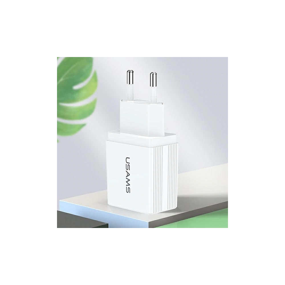 Hurtownia GSM - Ładowarka sieciowa USAMS T24 2xUSB 2,1A biały/white CC90TC01 - USA560WHT - {ean13} - Hurt