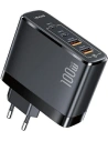 Hurtownia GSM - Ładowarka sieciowa USAMS T44 2xUSB-C+2xUSB 100W PD3.0 +QC3.0 Fast Charging + kabel U71 USB-C na USB-C czarny/black UCTZ01 - USA562BLK - {ean13} - Hurt